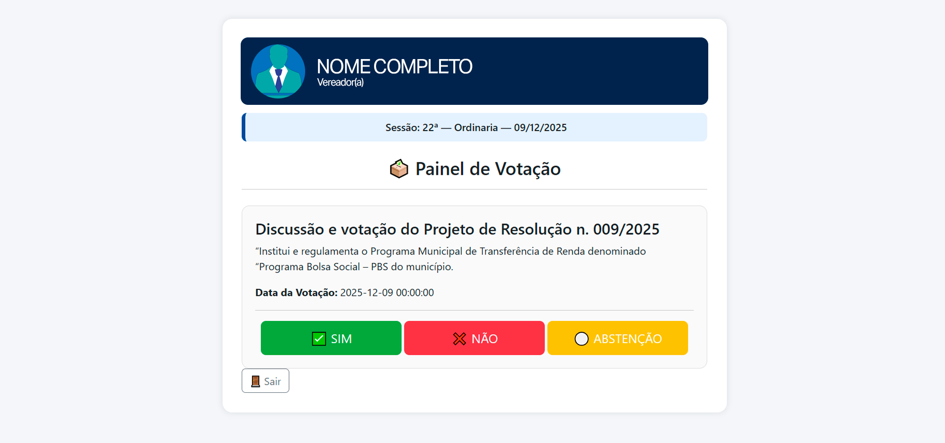Cronômetro legislativo