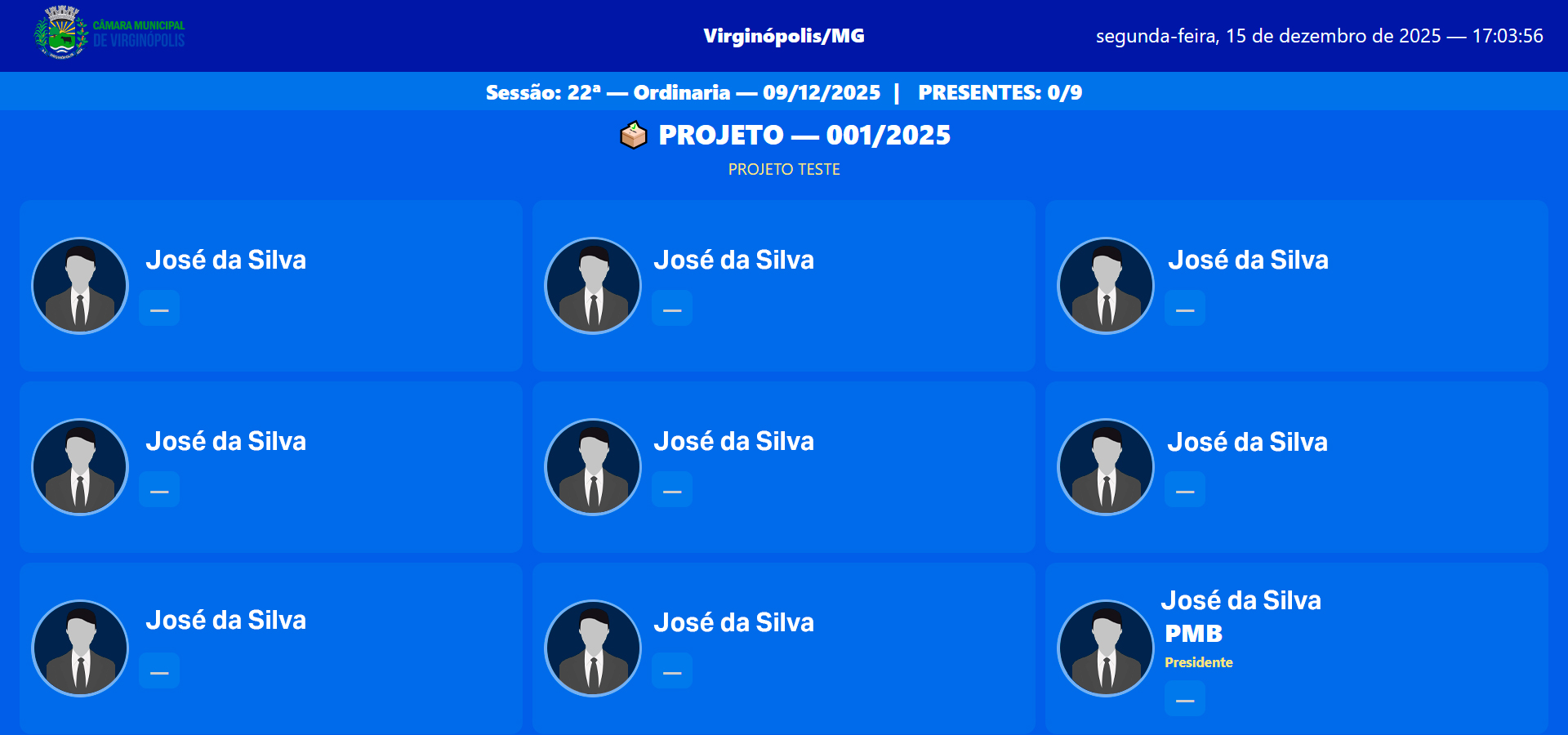 Relatórios do sistema
